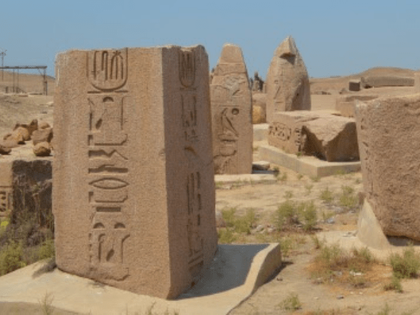 Explore the temple of Amun, Mut, and Khonsu